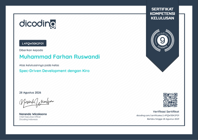 Spec-Driven Development dengan Kiro